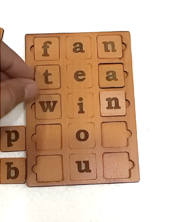 Education Word Builder Activity Wood Puzzle