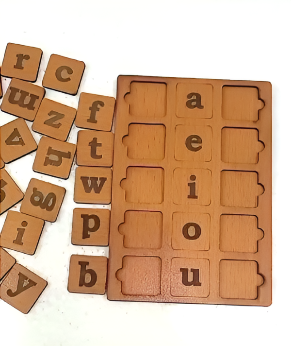 Education Word Builder Activity Wood Puzzle