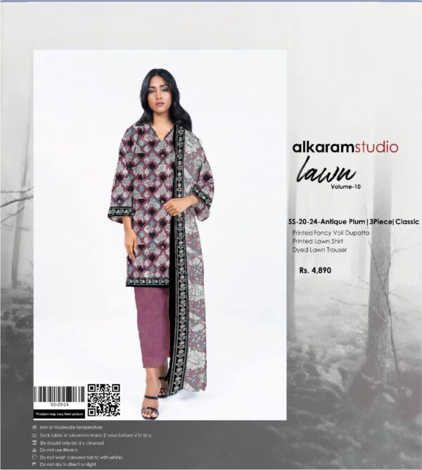 Alkaram Lawn Lawn | Unstitched Collection 3 PIECES Casual Wear| Summer 24