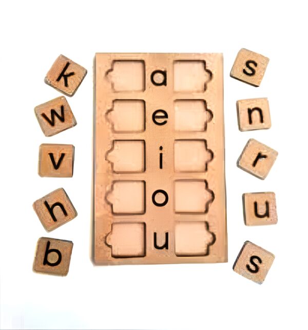 Education Word Builder Activity Wood Puzzle