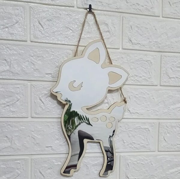 Deer Shaped Mirror Decoration