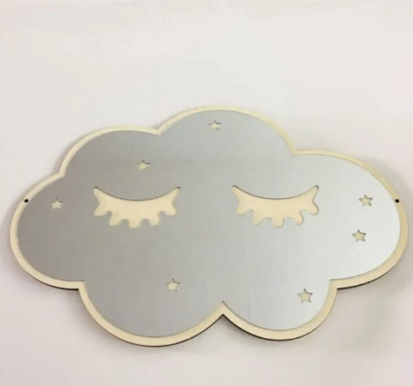 Cloud shaped acrylic mirror  - Kids room decoration