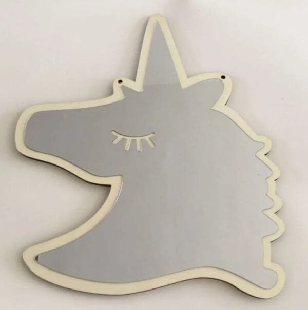 Unicorn shaped acrylic mirror  - Kids room decoration