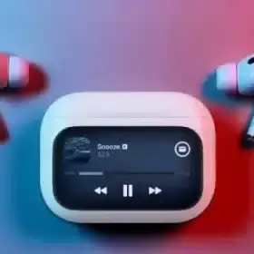 airpods pro with digital display