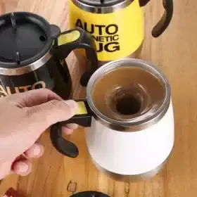 auto magnetic mug 400ml coffee milk mix cups