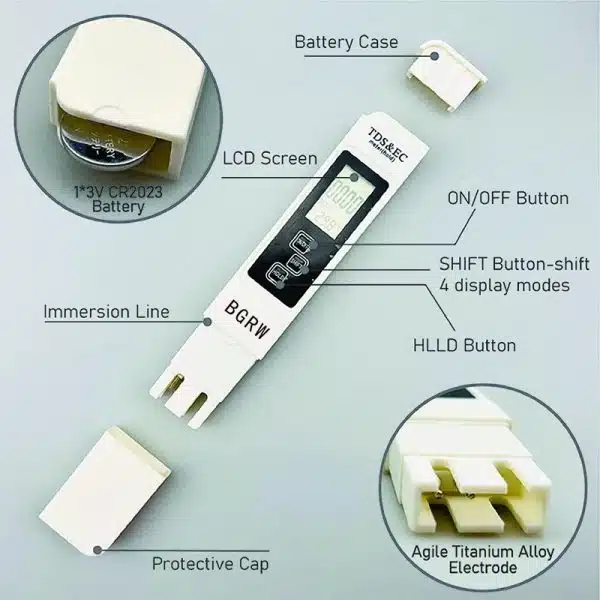 Ec Tds Meter Digital Lcd Pen Tester