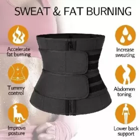 Waist Trainer Belt-slimming Body Shaper Belts Sport Girdle with two strap in Pakistan